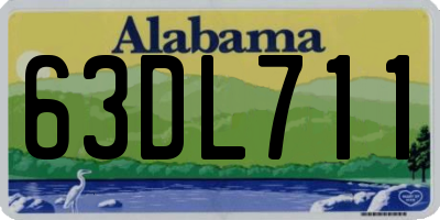 AL license plate 63DL711