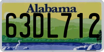 AL license plate 63DL712
