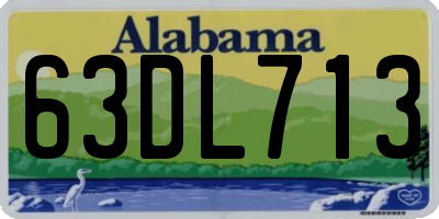 AL license plate 63DL713