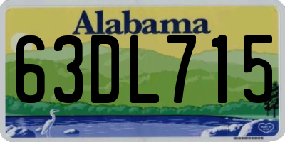 AL license plate 63DL715
