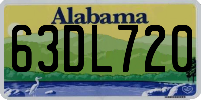 AL license plate 63DL720