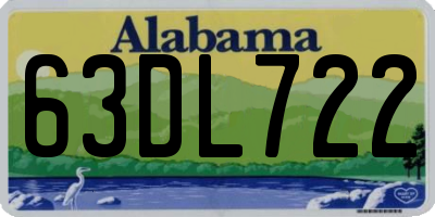 AL license plate 63DL722