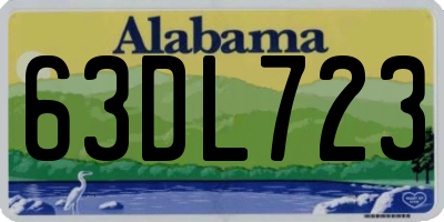 AL license plate 63DL723
