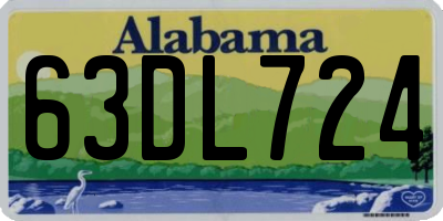 AL license plate 63DL724