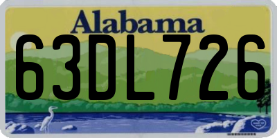 AL license plate 63DL726