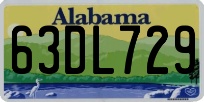 AL license plate 63DL729