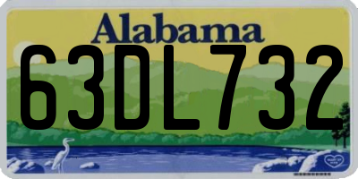 AL license plate 63DL732