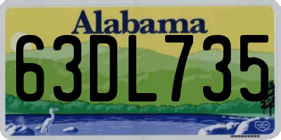 AL license plate 63DL735