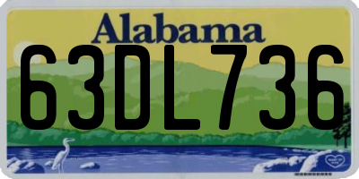 AL license plate 63DL736