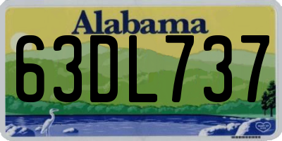 AL license plate 63DL737