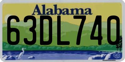 AL license plate 63DL740