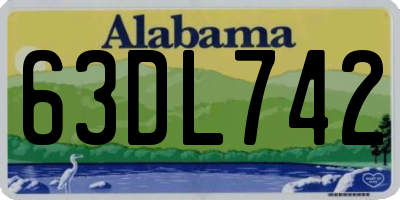 AL license plate 63DL742