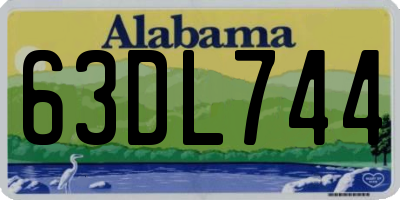 AL license plate 63DL744
