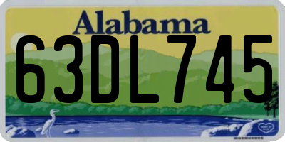 AL license plate 63DL745