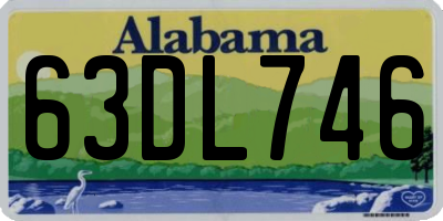 AL license plate 63DL746