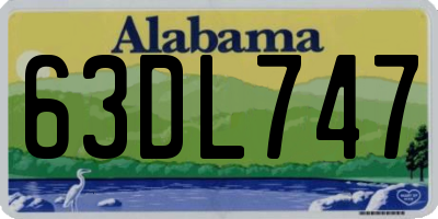 AL license plate 63DL747