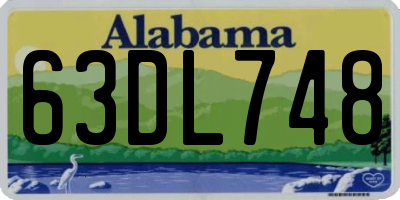 AL license plate 63DL748