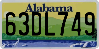 AL license plate 63DL749