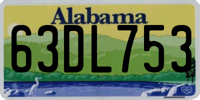 AL license plate 63DL753