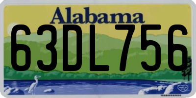 AL license plate 63DL756