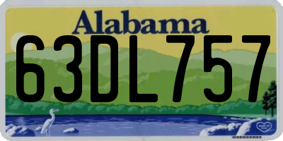 AL license plate 63DL757