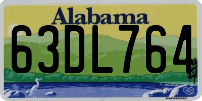 AL license plate 63DL764