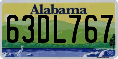AL license plate 63DL767