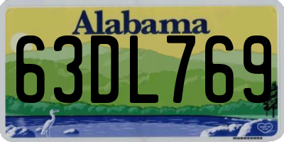 AL license plate 63DL769