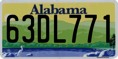 AL license plate 63DL771