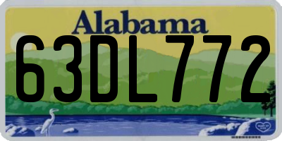 AL license plate 63DL772