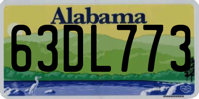 AL license plate 63DL773