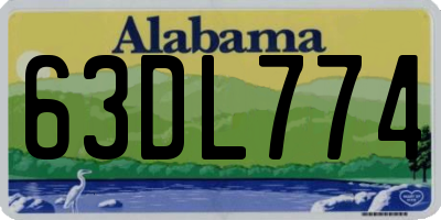 AL license plate 63DL774