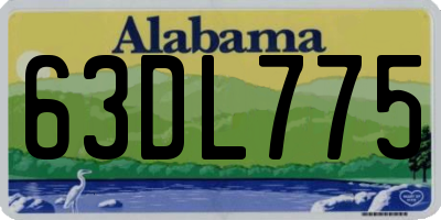 AL license plate 63DL775