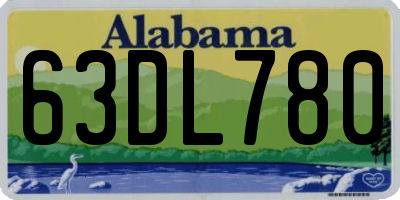 AL license plate 63DL780