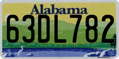 AL license plate 63DL782
