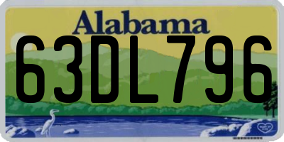 AL license plate 63DL796