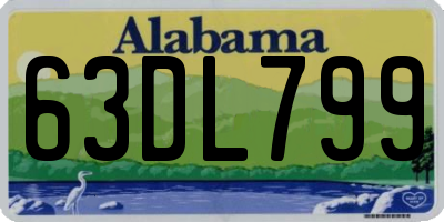 AL license plate 63DL799