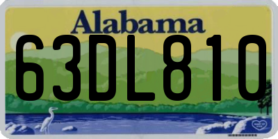 AL license plate 63DL810