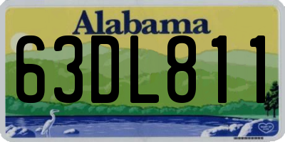 AL license plate 63DL811