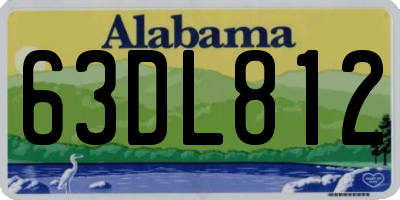 AL license plate 63DL812