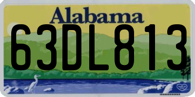 AL license plate 63DL813