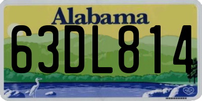 AL license plate 63DL814