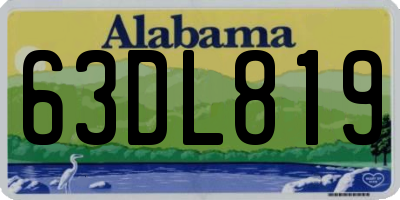 AL license plate 63DL819
