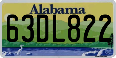 AL license plate 63DL822