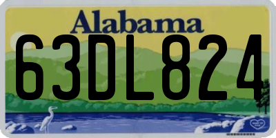 AL license plate 63DL824