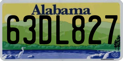 AL license plate 63DL827