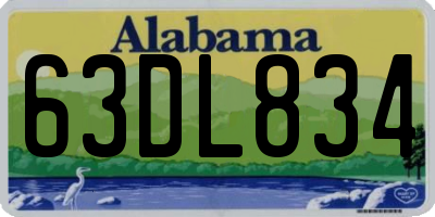 AL license plate 63DL834