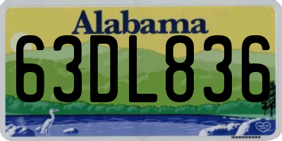 AL license plate 63DL836