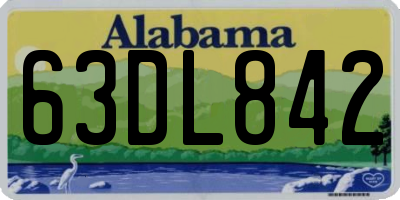 AL license plate 63DL842