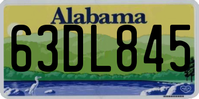 AL license plate 63DL845